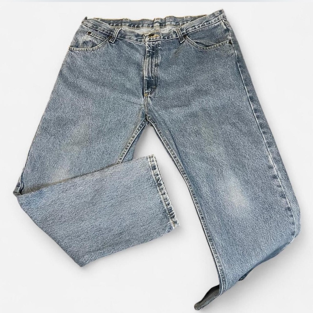 Vintage Mens Wrangler‎ Jeans Blue 100% Cotton Casual Sz 38x29